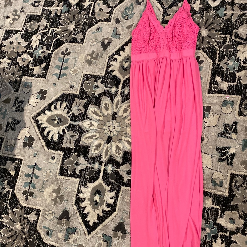 Long pink dress